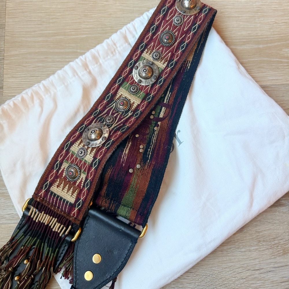 Dior Fringe Bohemian Embroidered Bag Strap - Picture 6 of 8